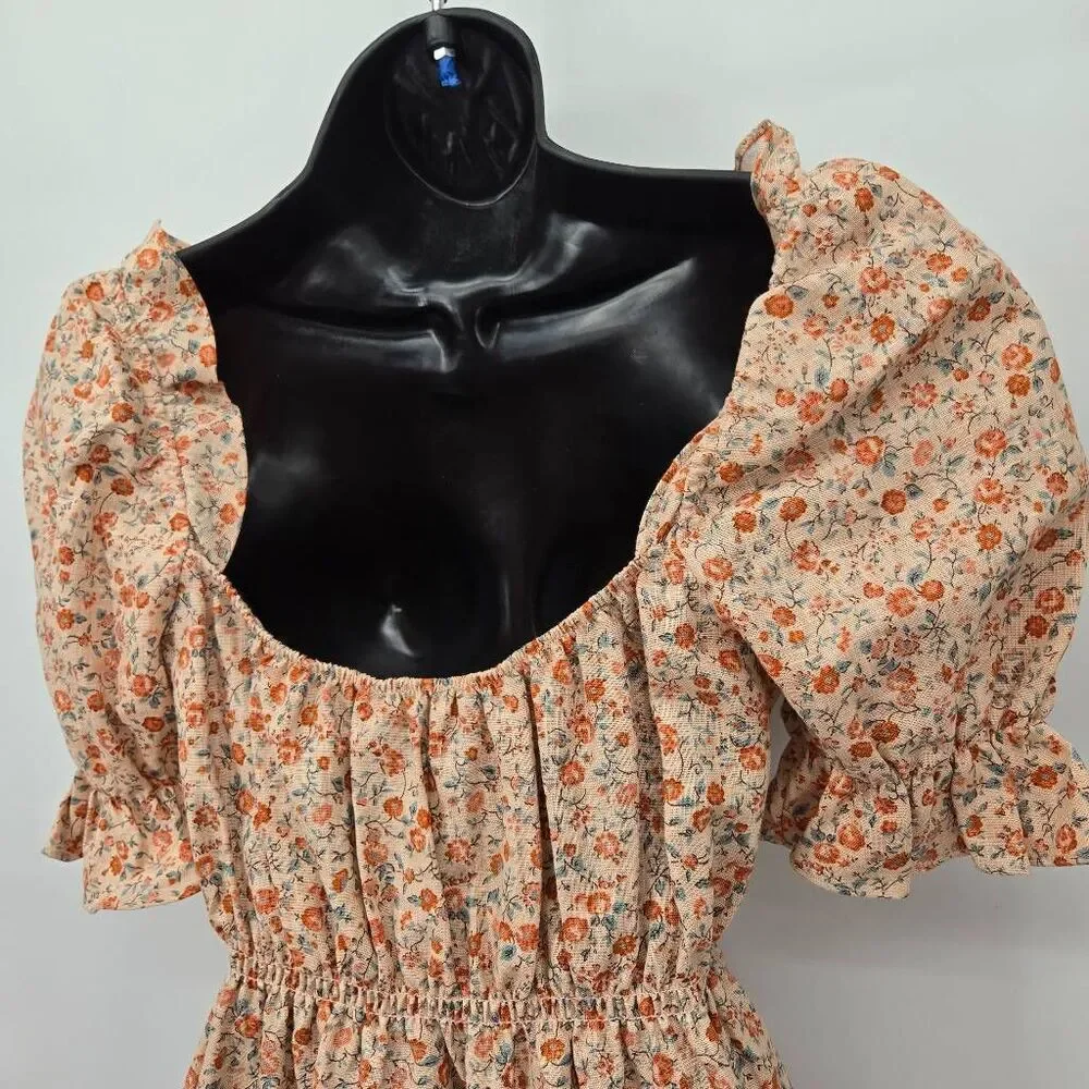 Reformation Channa Dress Size Medium Floral Babydoll Wedding Guest